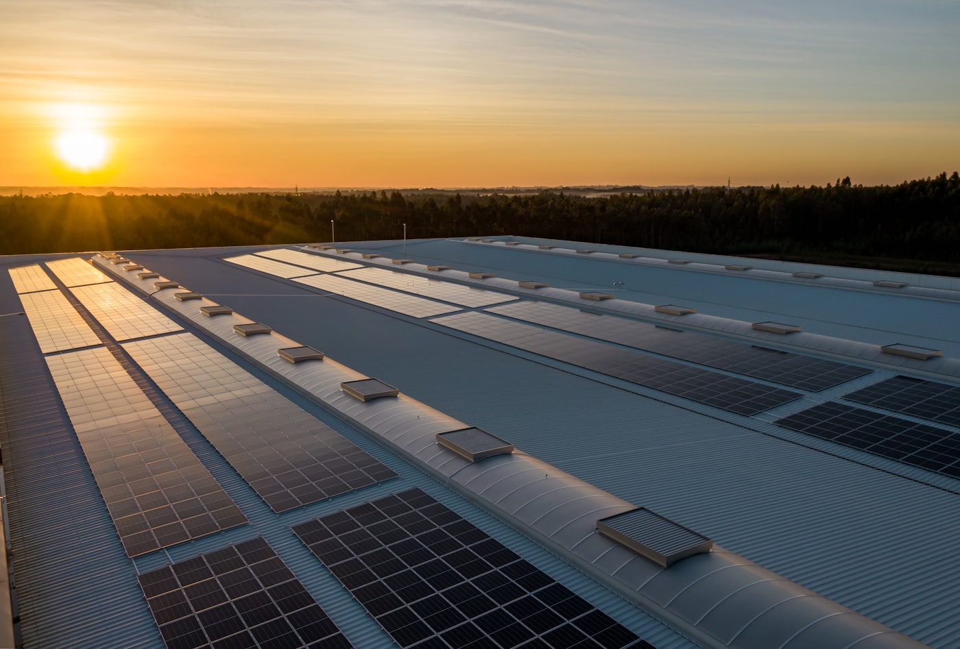 Alternative energy commercial solar installation